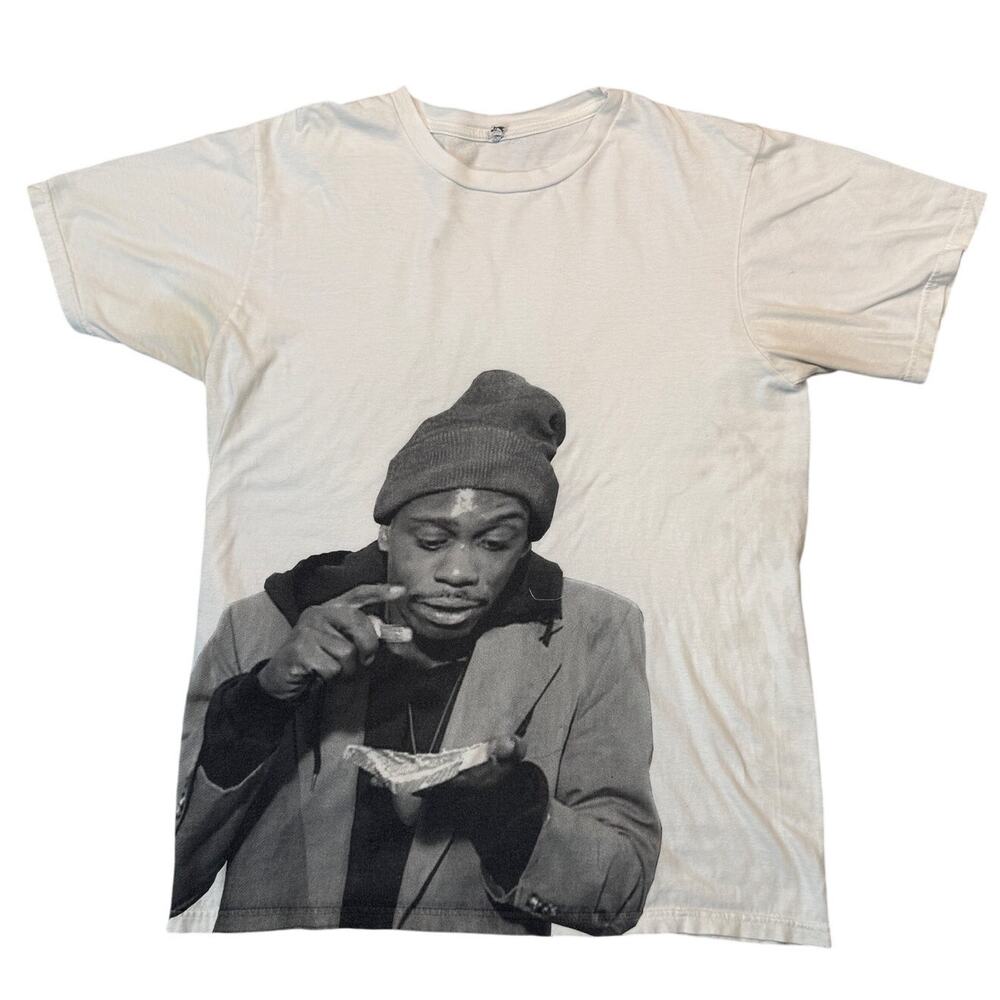 Dave Chappelle Tyrone Biggums Graphic Tee T Shirt White Sz Medium